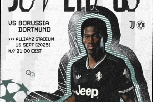 尤文發(fā)布?xì)W冠對(duì)陣多特海報(bào)：?jiǎn)碳{森-戴維單人出鏡