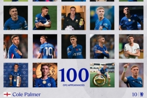 4700萬歐購入已45球28助攻！切爾西官推紀念帕爾默百場里程碑