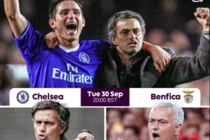 本菲卡即將客戰(zhàn)切爾西，英超官方曬海報(bào)預(yù)熱穆里尼奧重返斯坦福橋