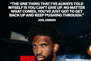 76人官推曬恩比德言論：我告訴自己 無(wú)論如何都不能放棄！