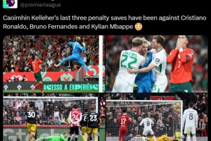 全是硬茬！凱萊赫最近3次撲點(diǎn)對(duì)手：C羅、B費(fèi)、姆巴佩