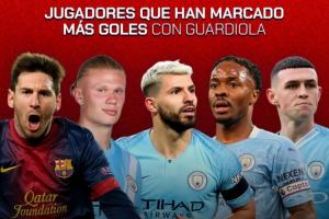 瓜迪奧拉麾下球員射手榜：梅西211球居首，哈蘭德次席，斯特林第4