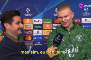 哈蘭德：我很尊重呂迪格 C羅和梅西是每個(gè)球員學(xué)習(xí)的榜樣