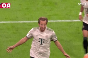 凱恩拜仁生涯100球！迪亞斯禁區(qū)內突破分球，凱恩推射破門雙響！