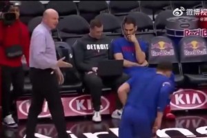 格里芬19年作為活塞球員重返快船主場，疑似拒絕和鮑爾默握手！