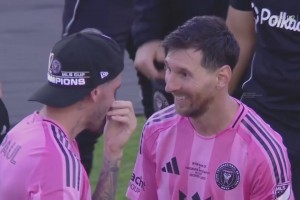 聯(lián)手奪得美職聯(lián)冠軍！賽后德保羅與梅西有說有笑！